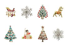 Noël Pull Broche Sapin de