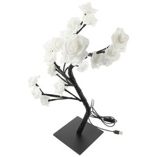 Fleur lampe rose rose arbre LED lampe de lit de lit de chevet clair