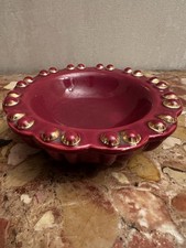 Vide Poche/Cendrier St-Clement signé B. Letalle - Bordeaux Dore D 17cm