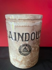 Rare ancien pot publicitaire français Félix Potin Saindoux
