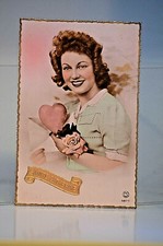 CPA CARTE POSTAL STE SAINTE CATHERINE DENTELLE AJOURE BONNET FILLE GARCON ANCIEN