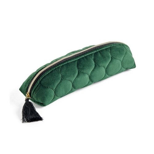Trousse velours vert - trousse,