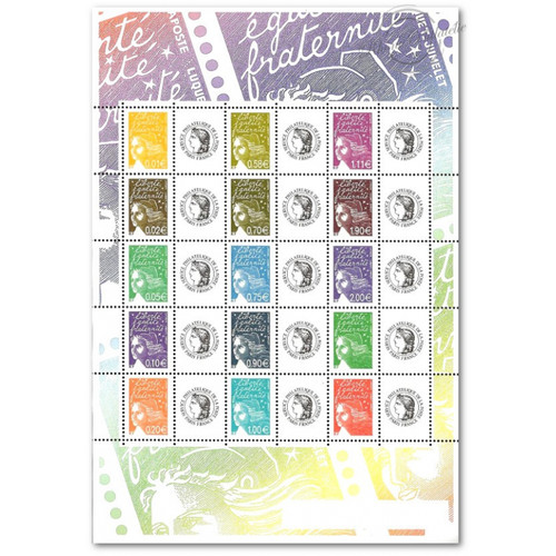 Feuille timbres personnalisés - feuille,