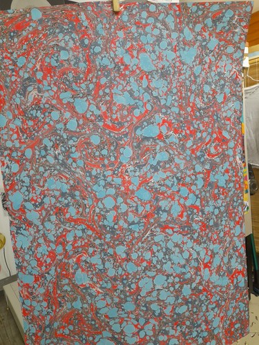 Papier marbré cuve - cuve, de