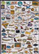AVION CIVIL lot de 108 pin's