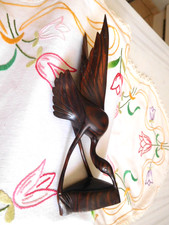 Sculpture  Art africain bois d'Ebène Oiseau/ Echassier