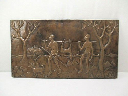 Ancien tableau cuivre repousse - ancien,