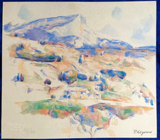 Paul Cézanne Lithographie COA Original Signé op Numéroté à Main -klee Gauguin