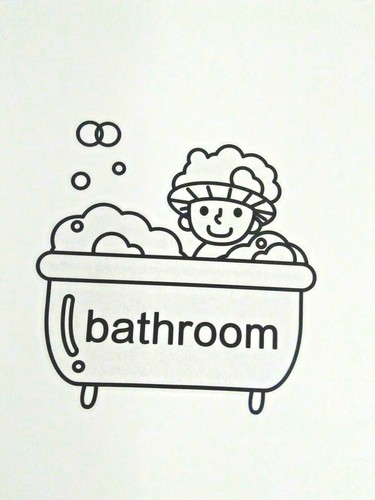 Sticker porte salle bain - de,