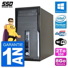 PC Tour HP ProDesk 400 G1 Intel Pentium G3220 RAM 8Go SSD 2To Windows 10 Wifi