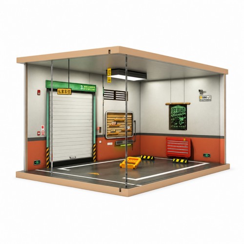 Diorama garage avec - garage,