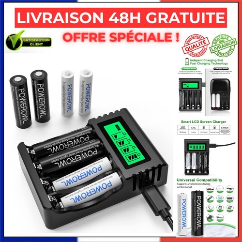 Powerowl chargeur piles lcd - piles,