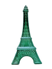 Bouteille en céramique verte Tour Eiffel (modèle Franor Royale Paris déposé