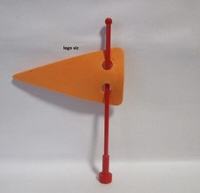 Lego 2569 x2 Flag Red Orange Drapeau Rouge du Scala 3151 MOC A125