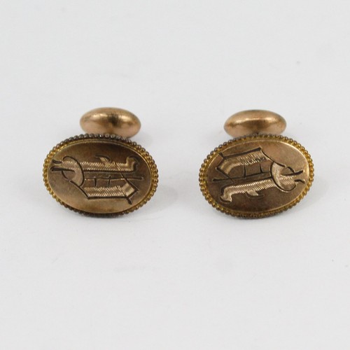 Boutons manchette laiton - boutons,