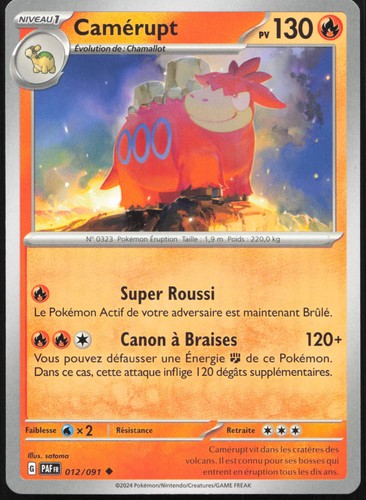 Carte pokémon camérupt - pokémon,