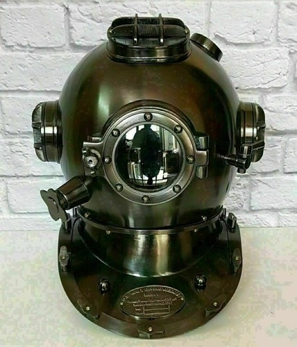 Casque plongée ancien - casque,