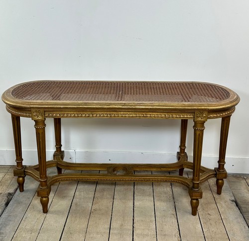 Banquette cannée dorée - , de