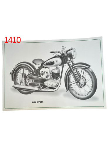 Poster plakat dkw 250 blanc - poster,
