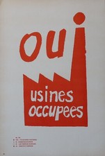 Affiche mai 68 OUI USINES OCCUPEES / REFORMES CHLOROFORME poster DOBSON 83 84