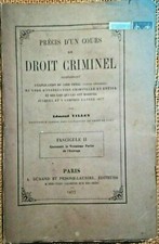 1877 DROIT: Précis d'un cours