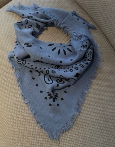 Grand bandana bleu écharpe - bandana,