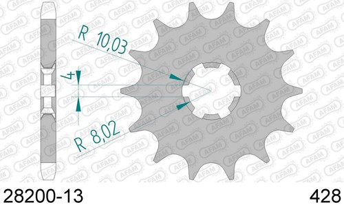 Yamaha 175 pignon afam - 175,