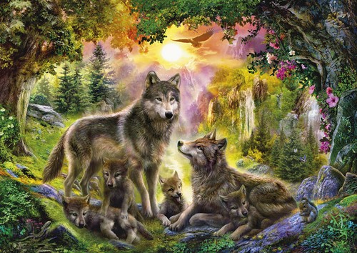 Puzzle loups 1500 pièces - puzzle,