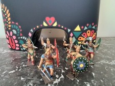 CBG MIGNOT LOT DE 6 SOLDATS GAULOIS  A L’ATTAQUE ET UN BLESSÉ  PAR FLÈCHE