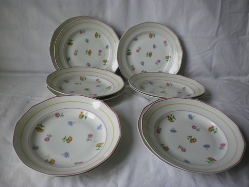 Assiettes creuses fleurs - 12,