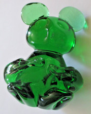 Figurine panda nounours Presse-Papier en verre d Art soufflé vert charmant