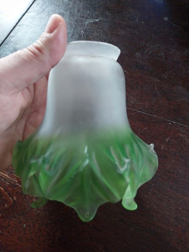 Tulipe ancienne lustre verre - tulipe,