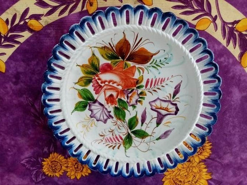 Assiette plate ajourée - assiette,