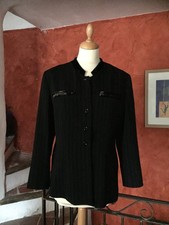 VESTE Noire à Rayure en LAINE mélangée "JJ. GARELLA" - T 42*