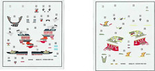 HELLER - 1/24 - Décalcomanie (decals) pour moto SUZUKI RGV 500 + HONDA NSR 500