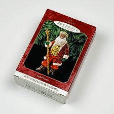 Hallmark 1999 African American Joyful Santa 1st in Series Christmas Ornament 