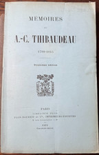 1ER EMPIRE - MEMOIRES DE A.C. THIBAUDEAU 1799-1815