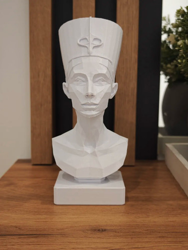 Buste néfertiti low poly - néfertiti,
