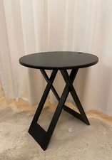 Table pliante en pin massif laqué noir de Roger Tallon
