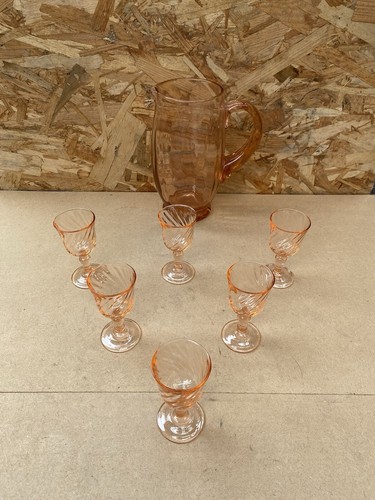Ancien service pichet - ancien, verre