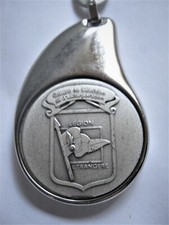 PORTE CLES EN ACIER LEGION ETRANGERE 1° RE AUBAGNE LE C.S.I ETAT EXCELLENT