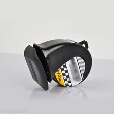 KLAXON NOIR 12V 40W 510Hz Corne Moto Bobber Harley Chopper Custom Café racer ...