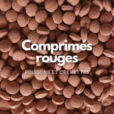 Comprimés rouges pour poissons de fond