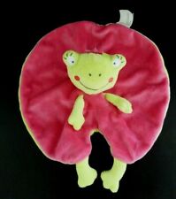 *. DOUDOU PLAT ROND NICOTOY SIMBA PRINCESSE GRENOUILLE VERT ROSE FUSHIA  EXC. ET