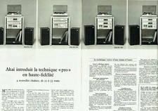 Publicité Advertising 1120 1980  Akai  chaines Hi-fi,Pro 501 502 503 504 2 pages