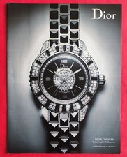 Publicité de Presse: Montre Automatique DIOR Christal Saphir et Diamants