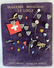 Huguenin Médailleur LE LOCLE carton  présentation modèles déposés Swiss Suisse