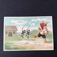 Petit Chromo Polichinelle Gendarme 1890 Ancien XIXè 19thC Scrap