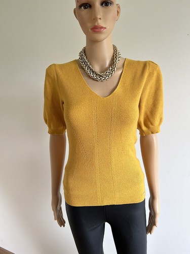 Pull jaune moutarde manches - à,