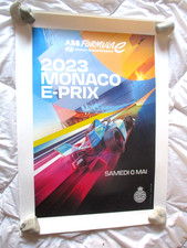 LITHOGRAPHIE NON NUMEROTEE  AFFICHE GRAND PRIX MONACO E-PRIX 2023 FORMULE E